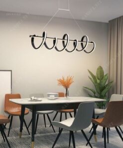 một chiếc đèn thả bàn ăn với phong cách hiện đại và cá tính, với thiết kế những đương xoắn ốc độc đáo tạo nên một vẻ đẹp sang trọng cho thiết kế trong nội thất