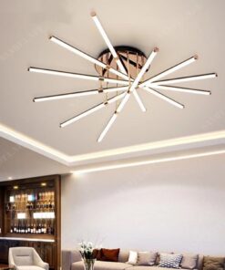 Đèn ốp trần LED kiểu dáng sang trọng SNT2950 với nhiều thanh LED tỏa ra từ trung tâm, chiếc đèn tạo cảm giác như các tia sáng lan tỏa khắp trần nhà, làm nổi bật không gian sống của bạn