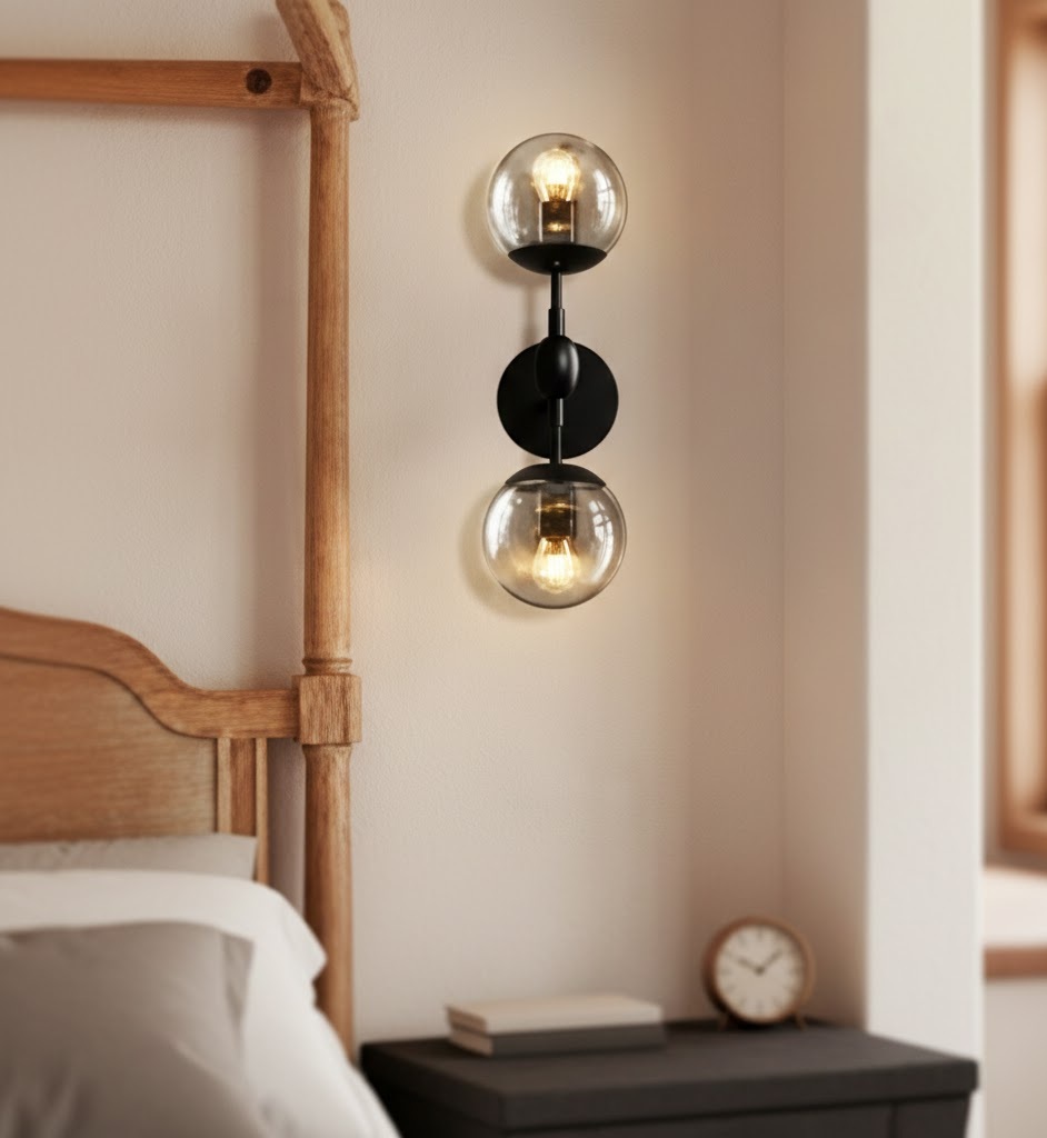 Đèn tường hiện đại quả cầu đôi AKC347