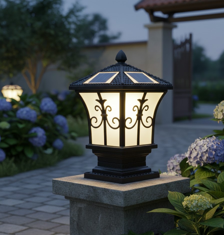 Đèn Trụ Cổng Năng Lượng Mặt Trời TD17-20DEN