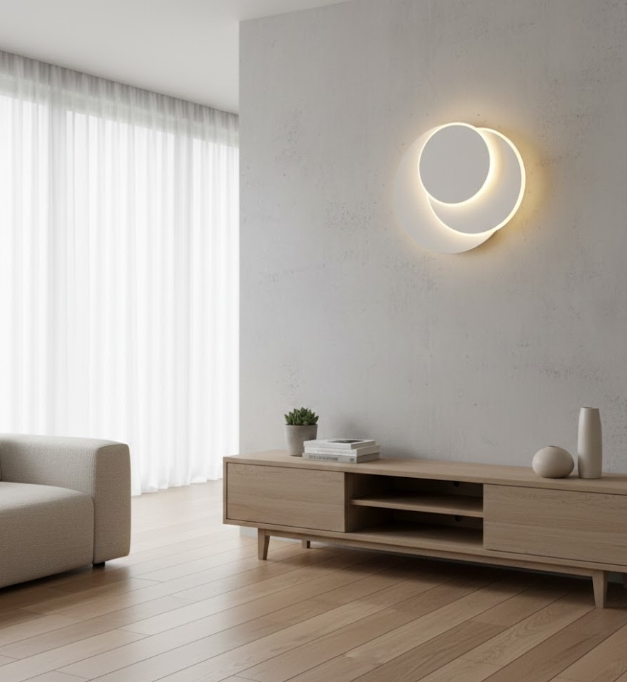 Đèn Tường LED 3 Vòng Tròn GT408/Xám