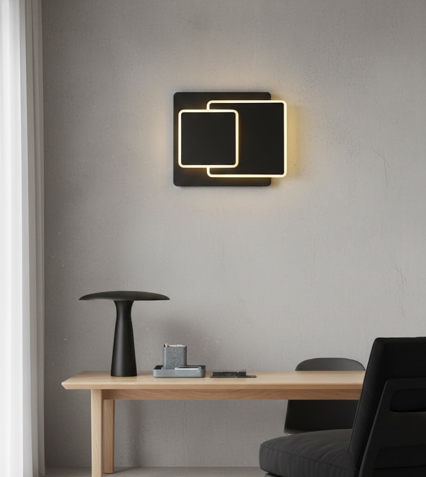 Đèn Tường LED Hình Học Hiện ĐạiGT410/Đen