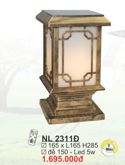 Đèn trụ cổng NL2311D - Ảnh 2