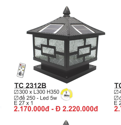 Đèn trụ cổng TC2312B - Ảnh 2