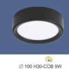 Đèn ốp nổi tròn màu đen 9w 3 chế độ SNT162