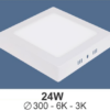 Đèn ốp nổi vuông màu trắng 24w SNT168