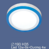 Đèn ốp nổi tròn trắng viền xanh 12w SNT169