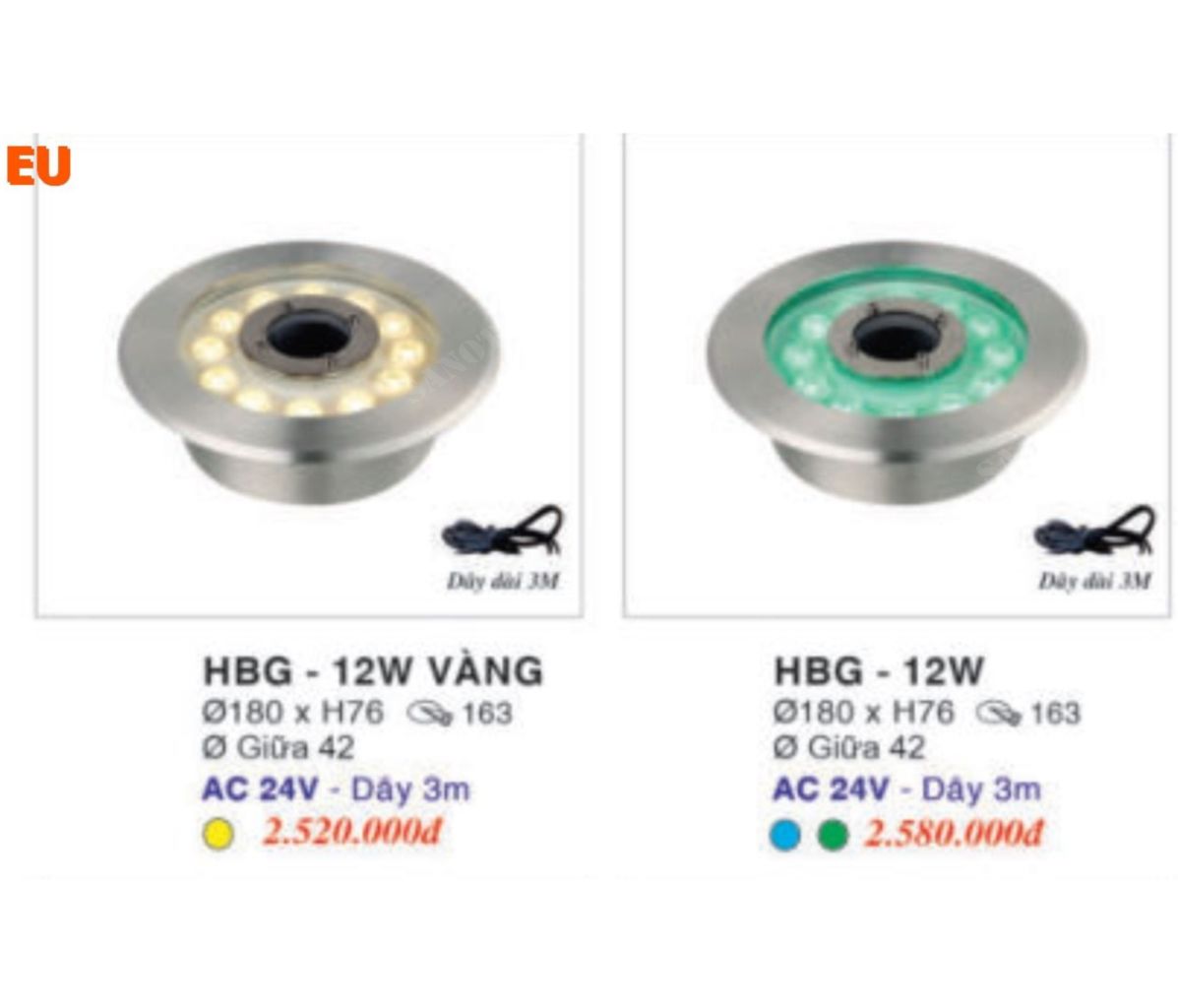 Đèn âm sàn hồ bơi HBG-12W - Ảnh 2