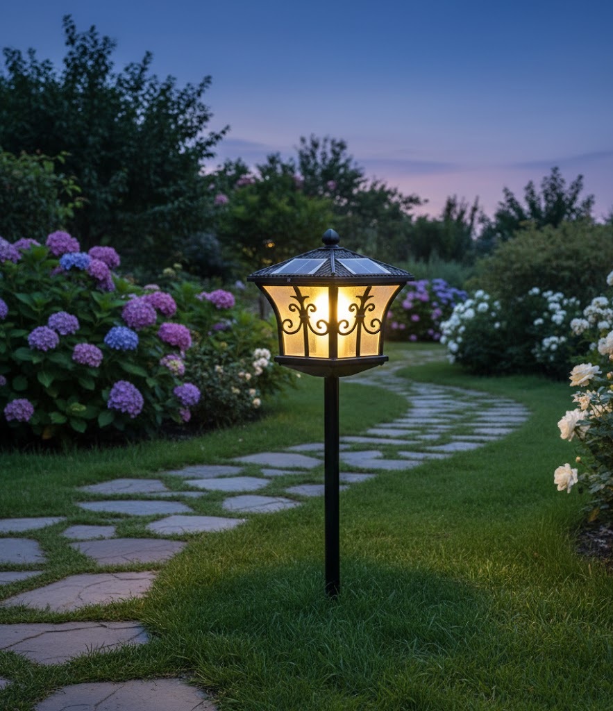 Đèn Trụ Cổng Năng Lượng Mặt Trời Cổ Điển SNT4950