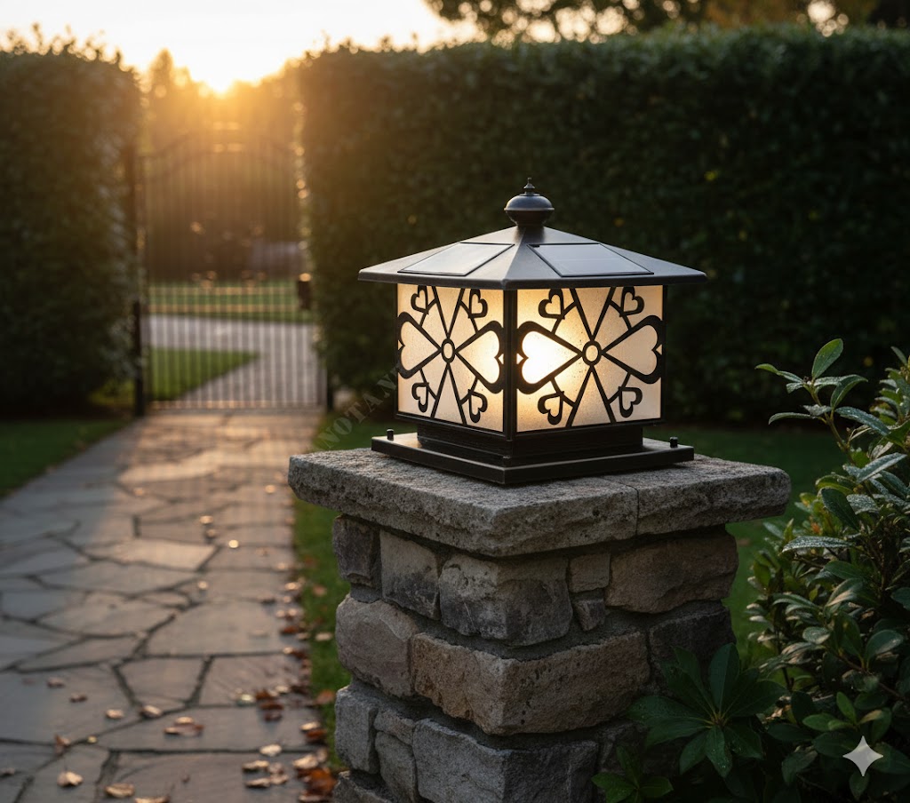 Đèn Trụ Cổng Ngoài Trời Phong Cách Cổ Điển SNT4953