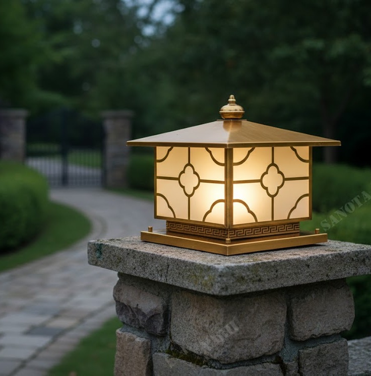 Đèn Trụ Cổng Phong Cách Á Đông SNT4968