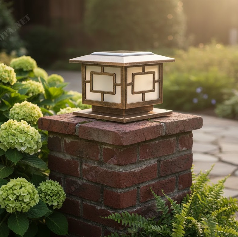 Đèn Trụ Cổng Hợp Kim Năng Lượng Mặt Trời SNT4967