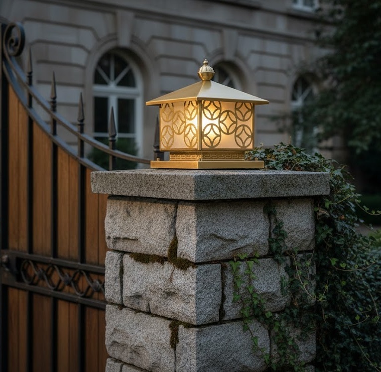 Đèn Trụ Cổng Đồng Cổ Điển Sanota SNT4956