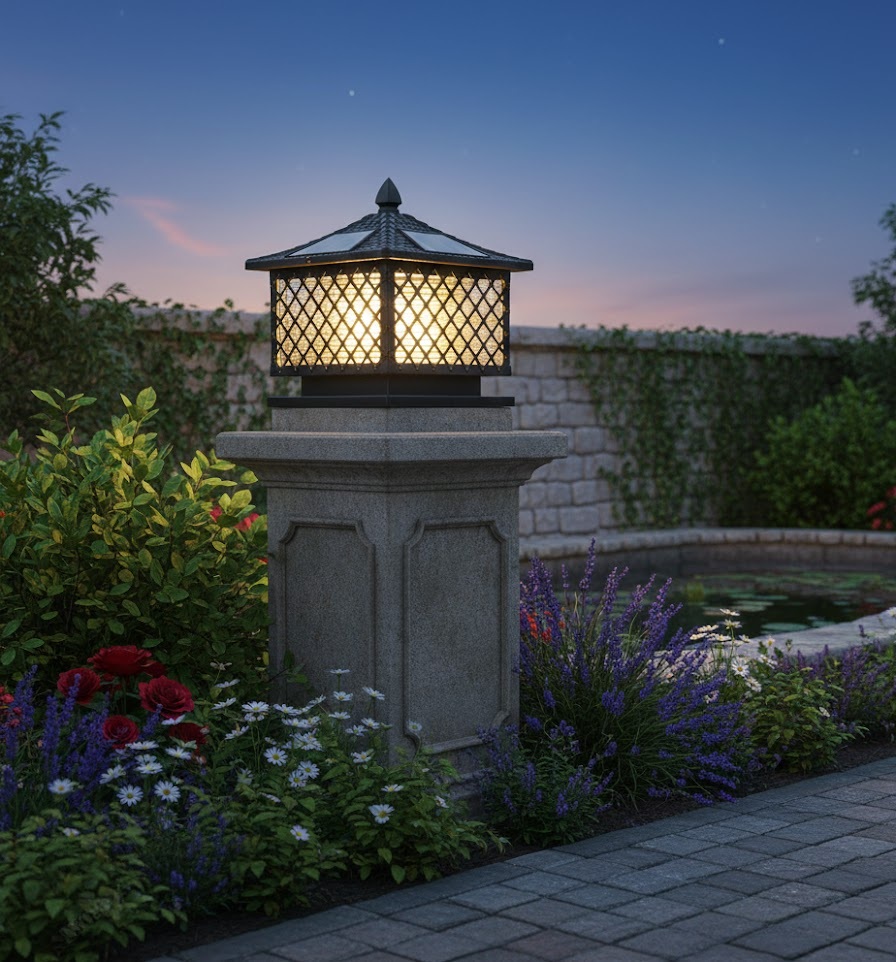 Đèn Trụ Cổng Chống Nước Phong Cách Cổ Điển SNT4948