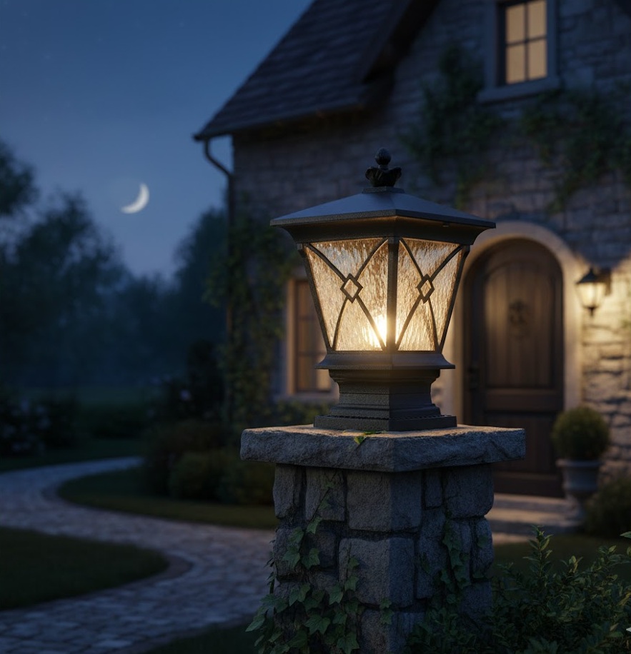 Đèn Trụ Cổng Phong Cách Châu Âu Cổ Điển SNT4970