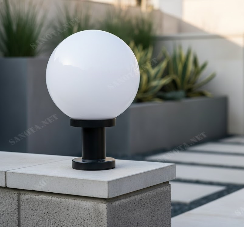 Đèn cổng quả cầu thuỷ tinh SNT5