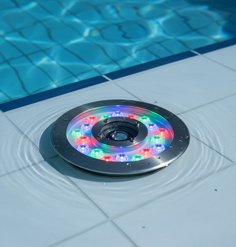 Đèn âm sàn hồ bơi HBG-18WRBG