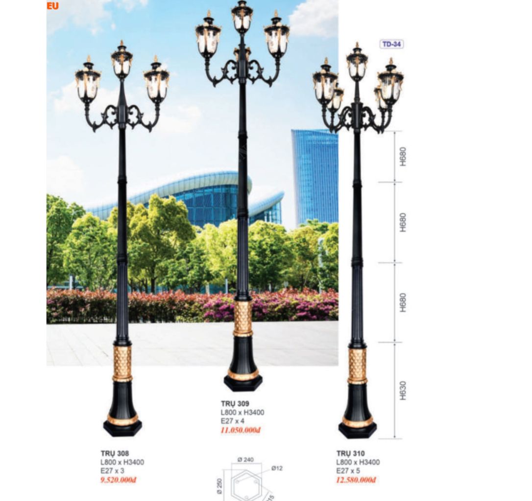 Đèn trụ đứng TRỤ308 - Ảnh 2