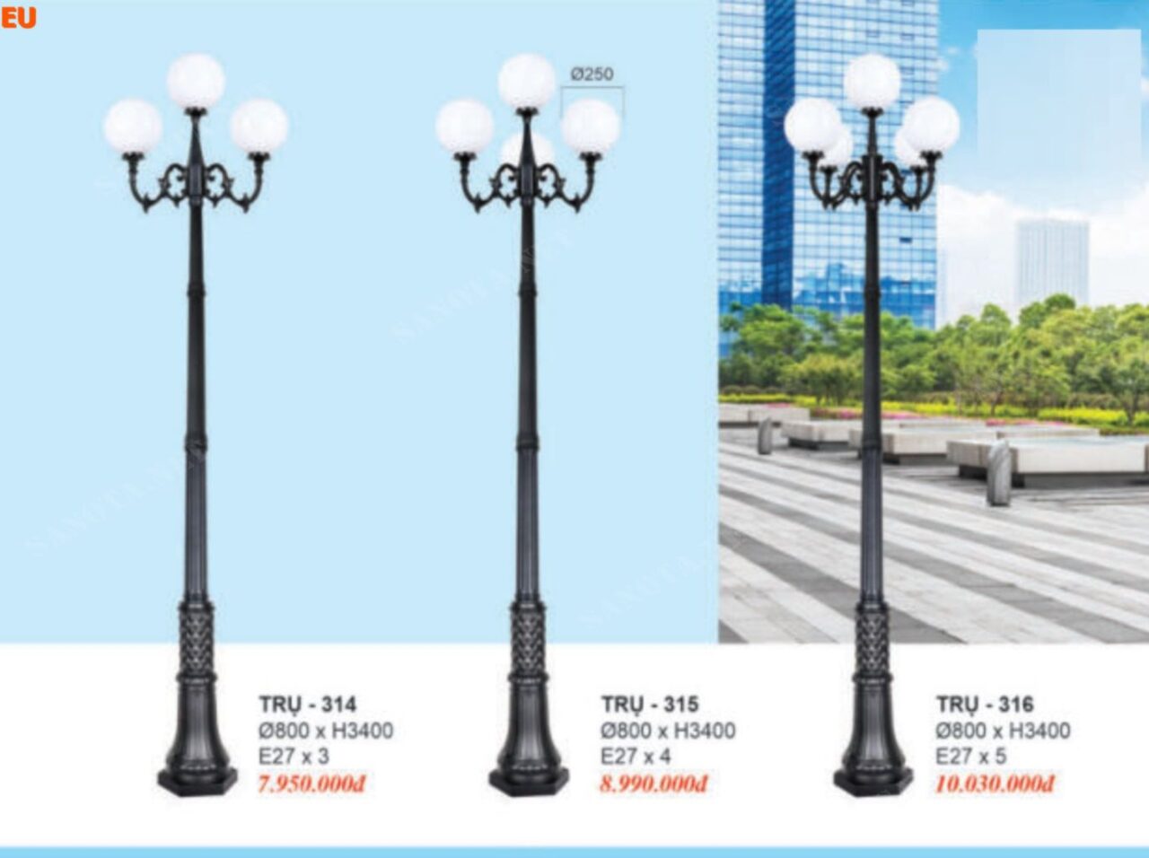 Đèn trụ đứng TRỤ314 - Ảnh 2