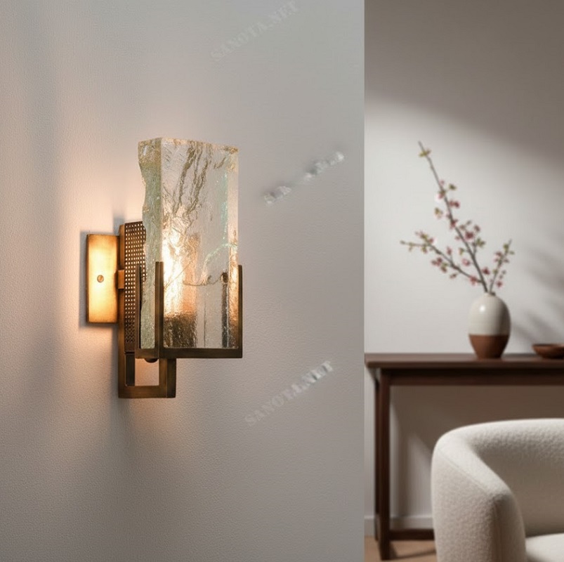 Đèn treo tường đồng đá hiện đại SNT2252