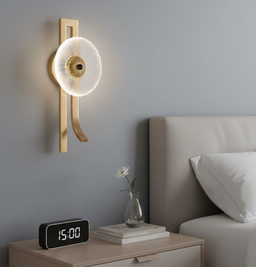 Đèn tường chao pha lê hình hoa độc đáo SNT3553