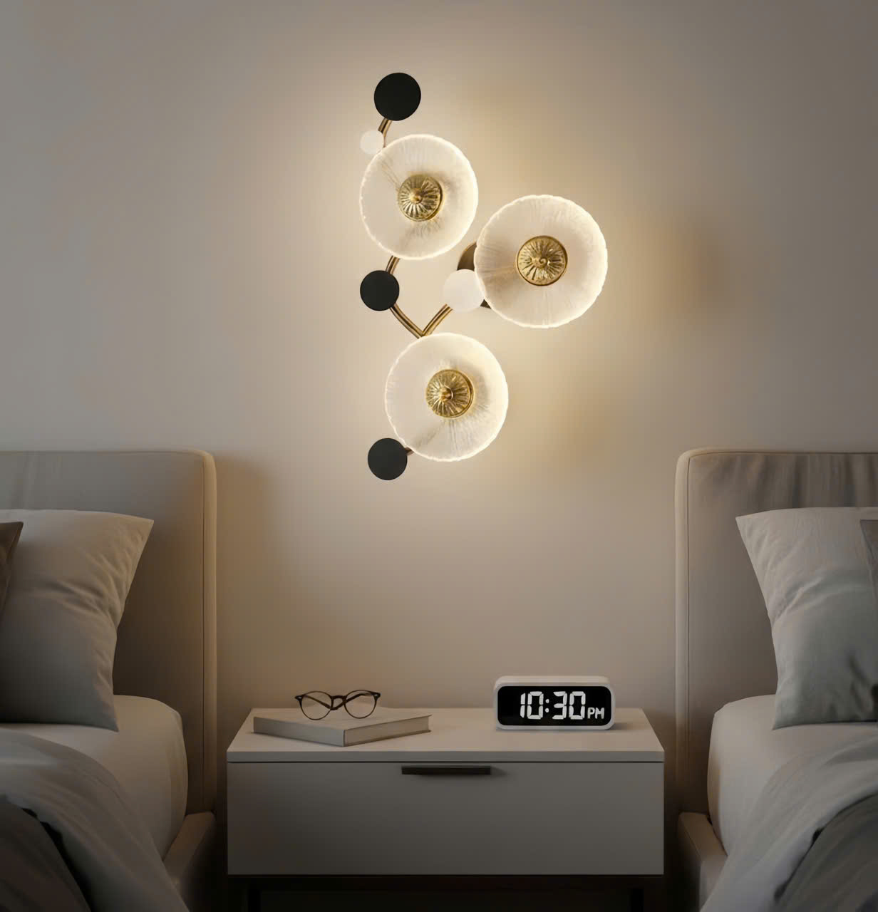 Đèn Tường Pha Lê Hình Hoa Uốn Lượn SNT3559