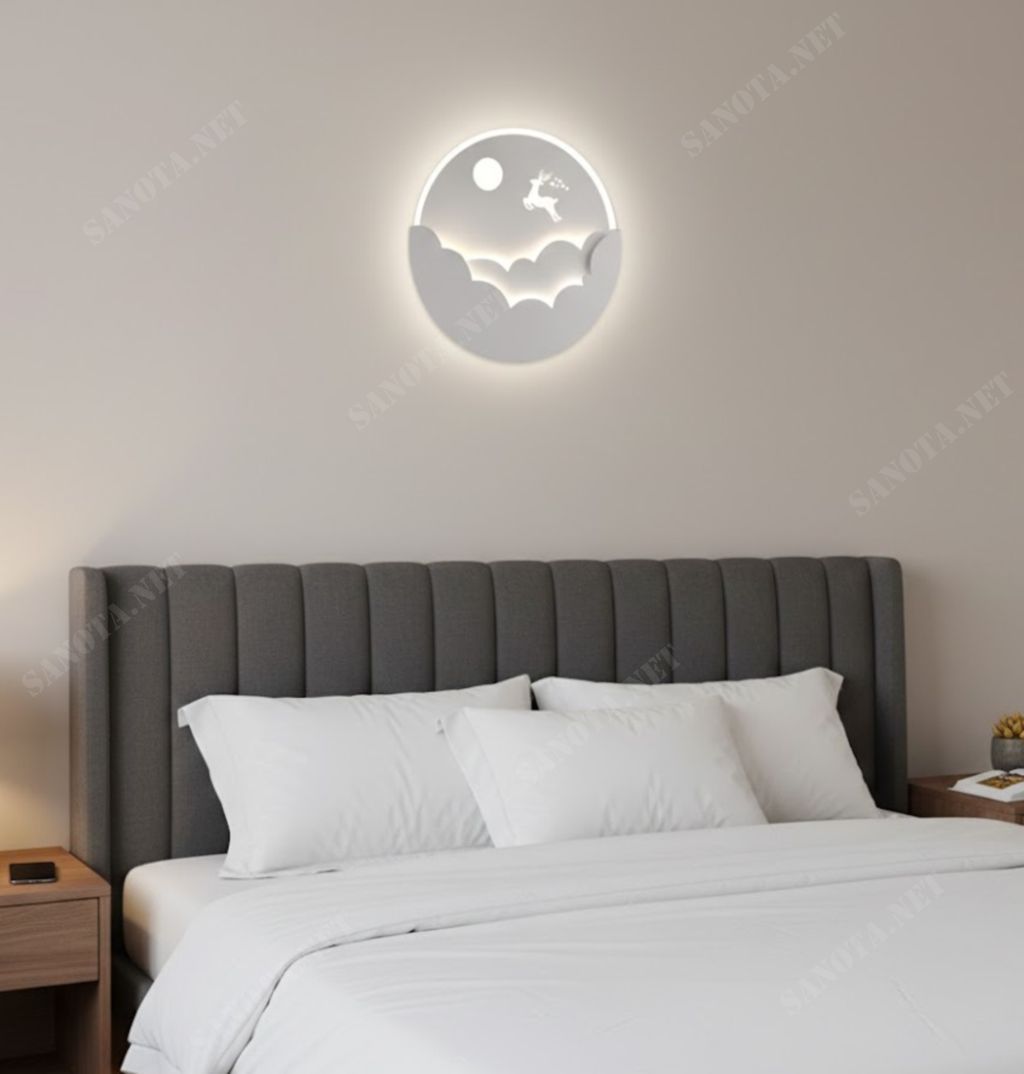 Đèn tường hình tròn họa tiết mặt trăng SNT3573 - Ảnh 2