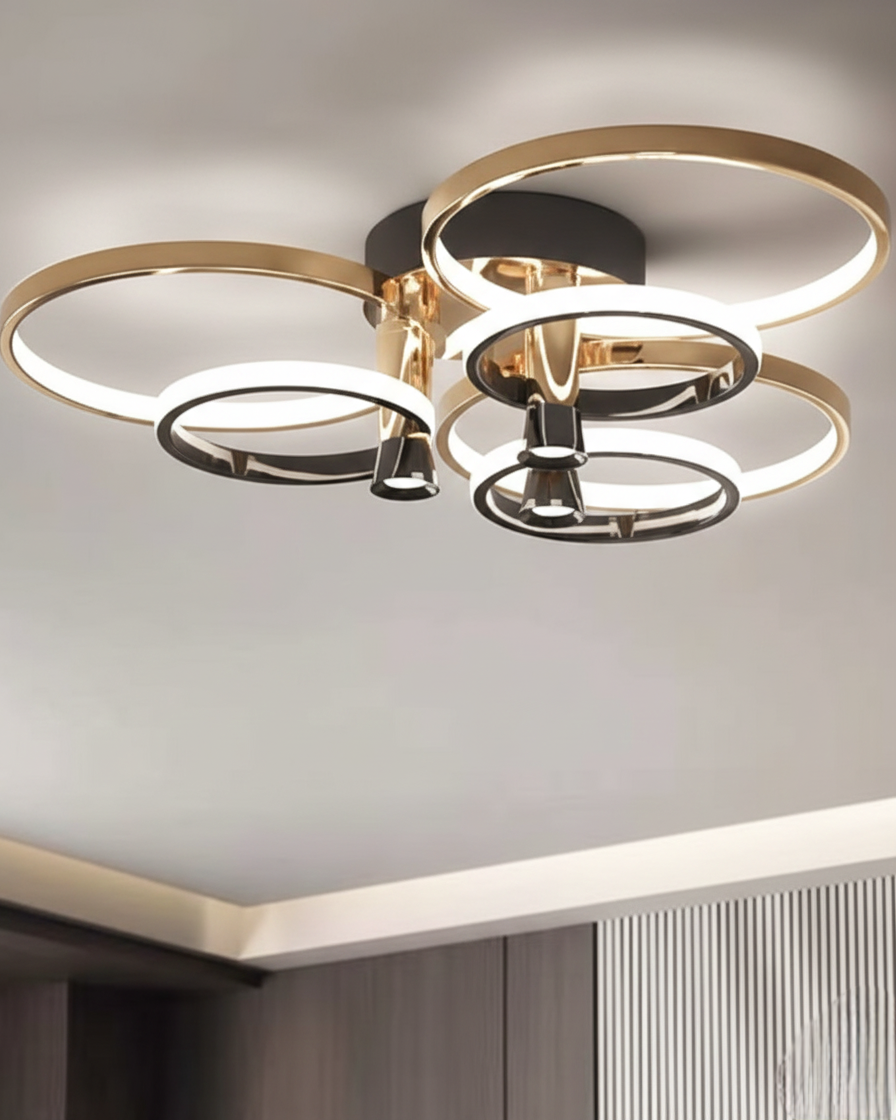 Đèn ốp trần led hiện đại nhiều vòng SNT3847 phù hợp với không gian rộng rãi hơn. Thiết kế nổi bật với nhiều vòng tròn LED được tạo hình nghệ thuật....