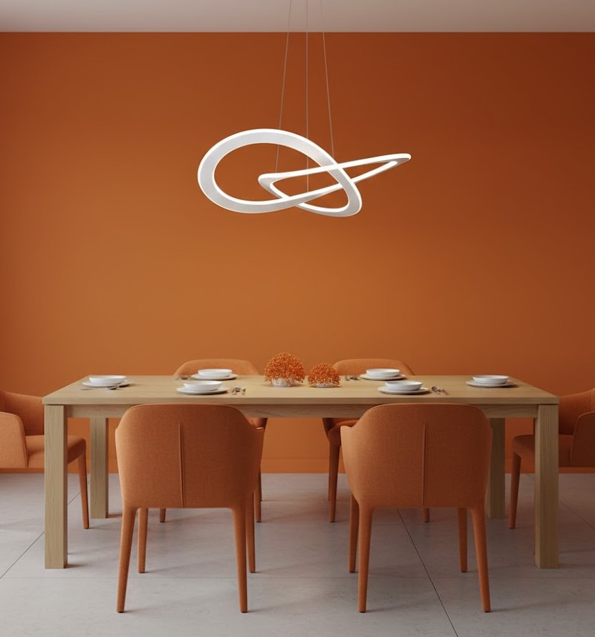 Đèn chùm hai vòng xoắn hiện đại SNT3969