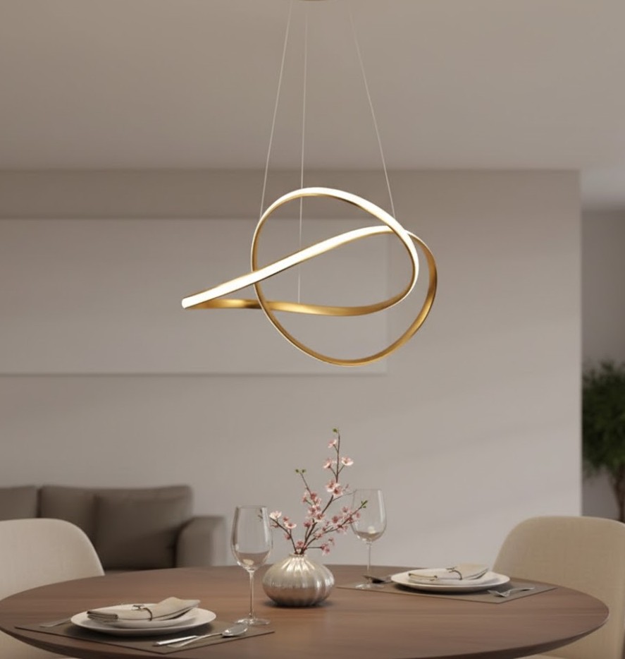 Đèn chùm hai vòng uốn lượn SNT3991