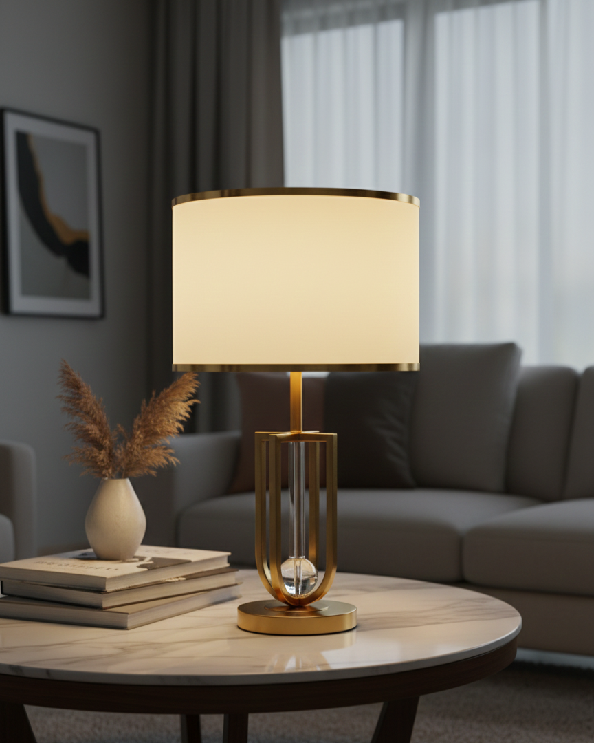 Chiếc đèn để bàn mang một thiết kế hiện đại và sang trọng, hứa hẹn sẽ là điểm nhấn tinh tế cho mọi không gian nội thất. Đèn ĐB-5100