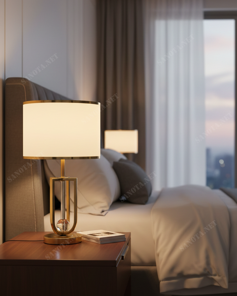 Chiếc đèn để bàn mang một thiết kế hiện đại và sang trọng, hứa hẹn sẽ là điểm nhấn tinh tế cho mọi không gian nội thất. Đèn ĐB-5100