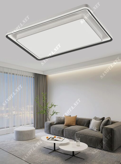 Đèn ốp trần LED phòng khách hiện đại này không chỉ mang lại ánh sáng tốt mà còn là một món đồ trang trí đẹp mắt, góp phần tạo nên không gian sống hiện đại và tiện nghi cho ngôi nhà của bạn.