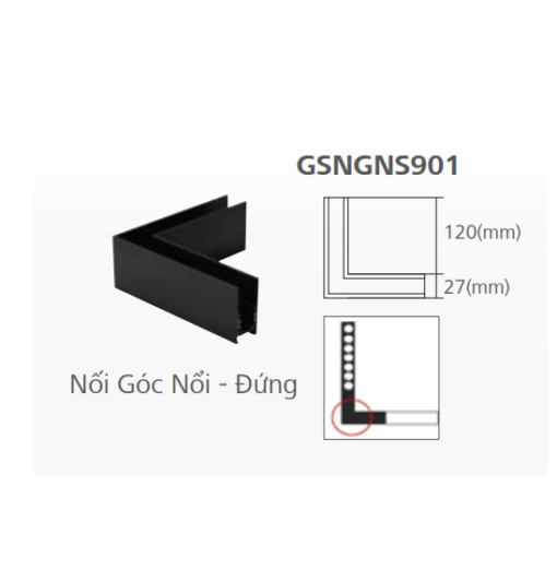 Nối Góc Nổi - Đứng GSNGNS901