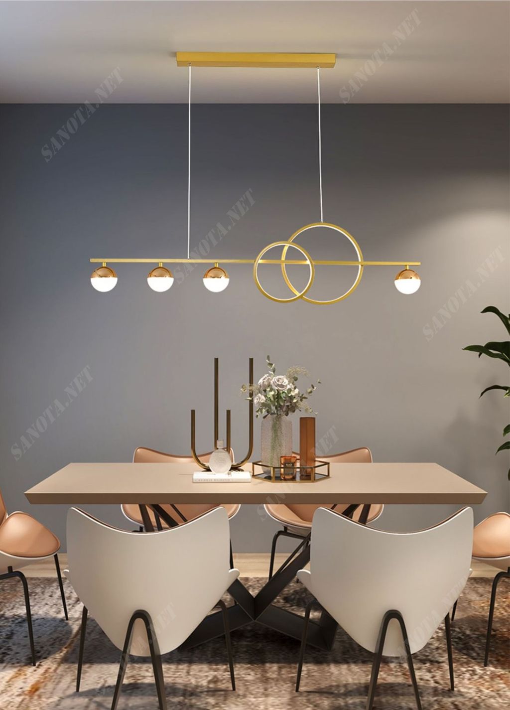 Với hơn 13 năm kinh nghiệm trong lĩnh vực đèn trang trí và thiết bị chiếu sáng, Sanota tự hào là đơn vị cung cấp các mẫu đèn chùm bàn ăn cao cấp, đáp ứng tốt nhu cầu về thẩm mỹ, độ bền và sự hài hòa trong không gian nội thất.