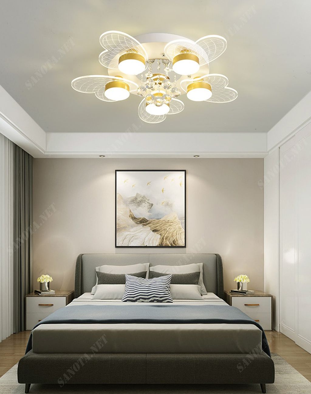 Các sản phẩm đèn phòng ngủ Sanota sử dụng công nghệ LED hiện đại, ánh sáng ấm (warm white) hoặc trung tính (neutral white), giúp bảo vệ mắt và tạo cảm giác thư giãn, dễ chịu cho giấc ngủ sâu hơn.