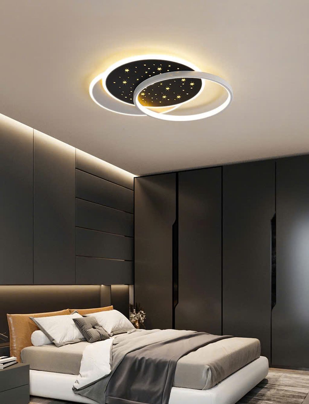 Chiếc đèn ốp trần LED độc đáo này không chỉ là một nguồn ánh sáng mà còn là một tác phẩm nghệ thuật hiện đại. Đem đến vẻ đẹp tinh tế và sang trọng cho không gian xung quanh.