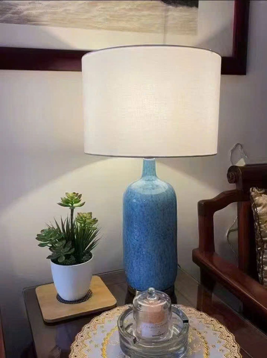 Đèn  bàn gốm sứ sang trọng SNT5679