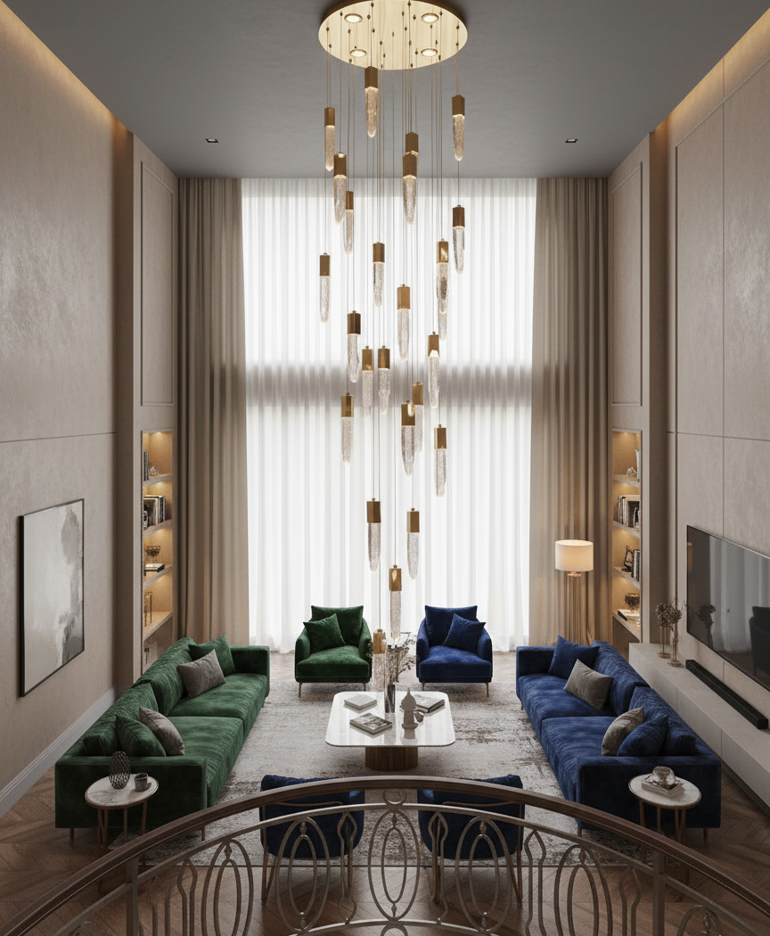 Đèn thả thông tầng pha lê giọt nước hiên đại SNT5779 - Ảnh 4