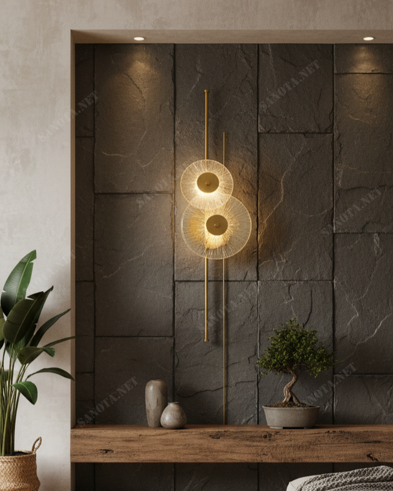 Đèn tường song hoa ánh vàng SNT5998 - Ảnh 2
