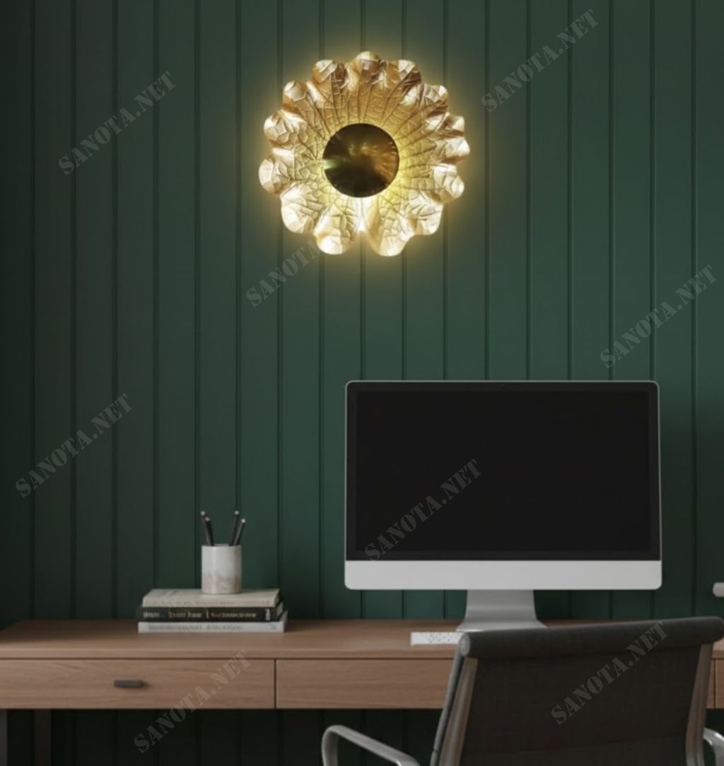 Đèn tường hình hoa mạ vàng sang trọng SNT6103 - Ảnh 2