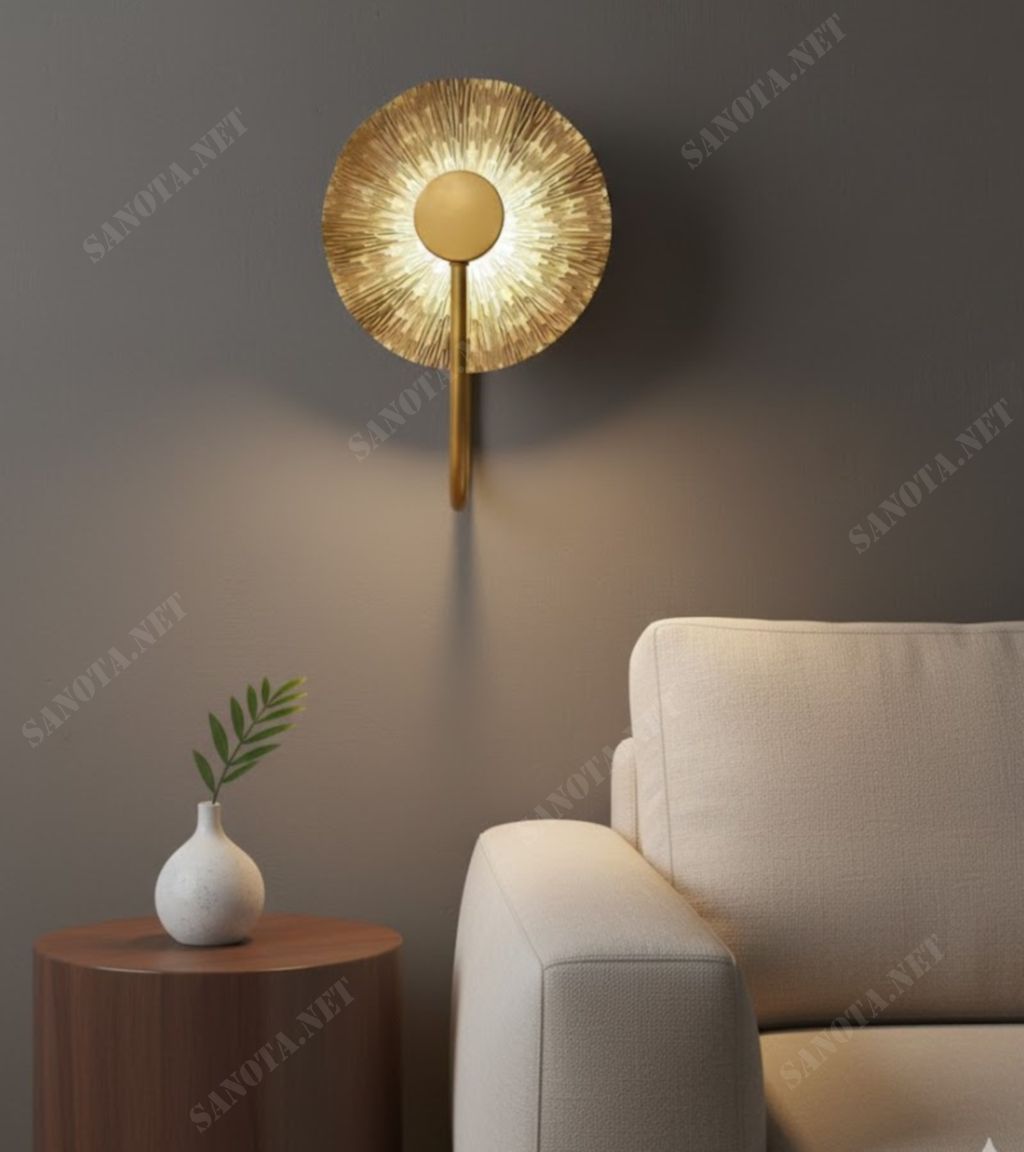 Đèn tường vách decor mạ vàng hiện đại SNT6107 - Ảnh 3
