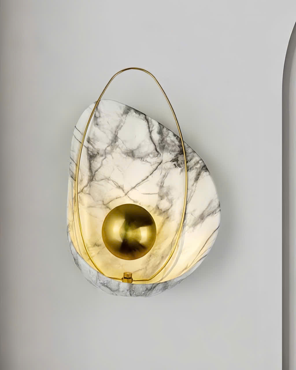 Đèn tường hình vỏ sò vân đá sang trọng SNT6108