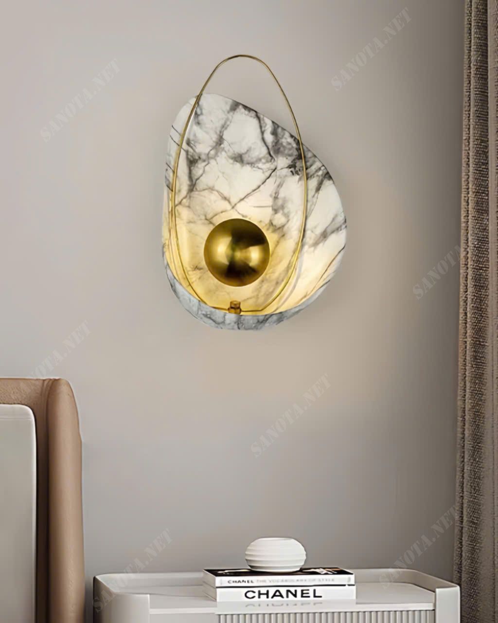 Đèn tường hình vỏ sò vân đá sang trọng SNT6108 - Ảnh 3