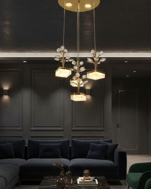 Đèn Thả Vườn Cây Pha Lê Ánh Kim SNT5797