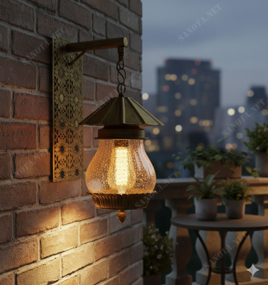 Đèn treo tường ngoài trời phong cách cổ điển SNT6028 - Ảnh 2