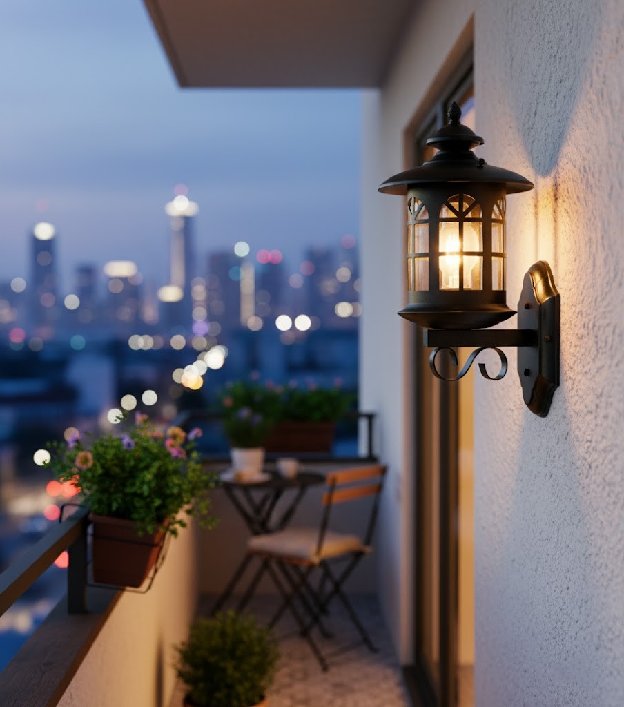 Đèn tường trang trí sở hữu kiểu dáng đậm chất vintage với mái chụp tròn rộng, chao đèn dạng lồng cửa sổ vòm mang hơi hướng kiến trúc cổ châu Âu. Các ô kính thanh mảnh tạo hiệu ứng ánh sáng lung linh khi bật sáng, giúp cả không gian trở nên ấm cúng và đầy nghệ thuật.