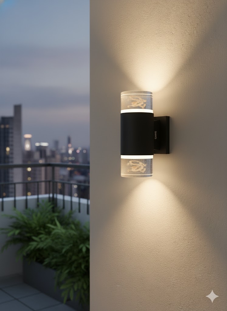 Đèn hắt tường ngoài trời 2 đầu SNT6044