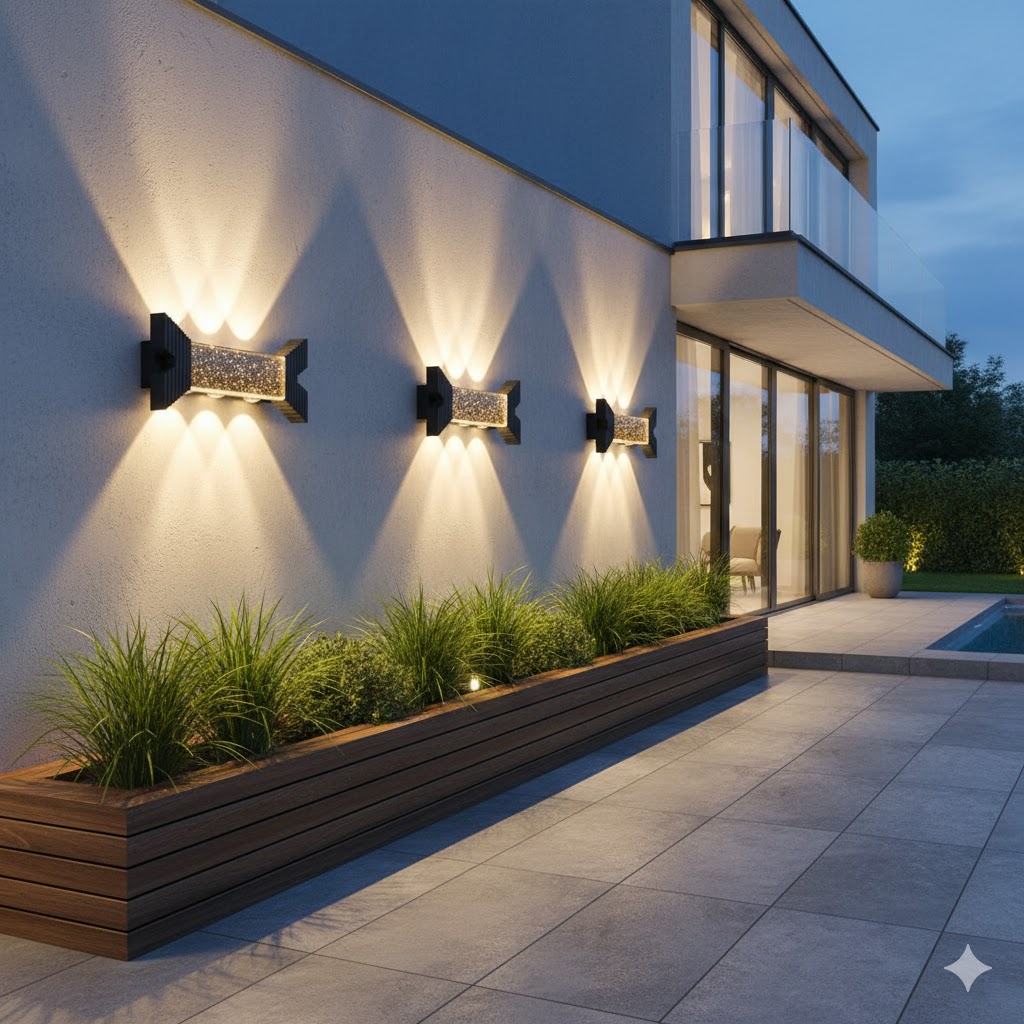 Đèn Tường Sóng Ánh Sáng Ngoài Trời SNT6052