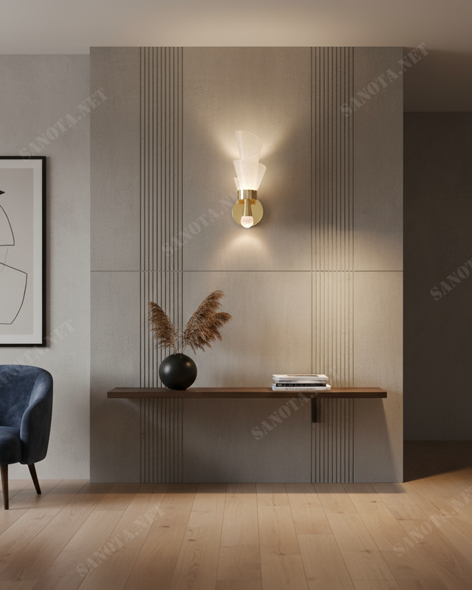 Đèn tường cánh lụa uốn nghệ thuật SNT6067 - Ảnh 2